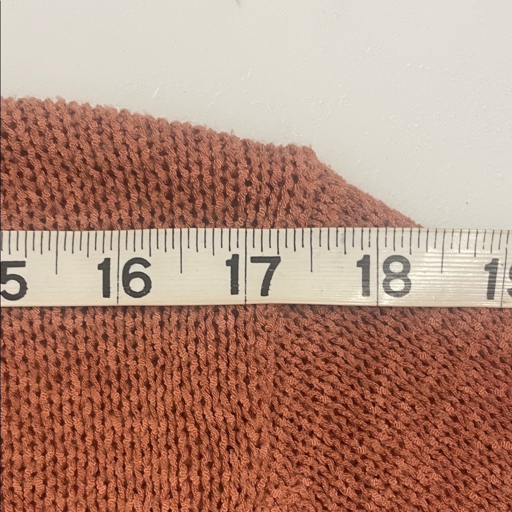 Jana V-Neck Sweater in Rust Orange 3/4 Sleeves V Neck With Beads Sz XL - Picture 13 of 13